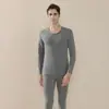 Nuevo traje de ropa interior térmica con borde cubierto para mujer, superficie AB cepillada, ropa de otoño, pantalones largos, ropa térmica ajustada para hombre