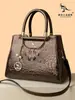 Bolsas Femininas Novo Estilo Estilo Transfronteiriço Elegante Retrô Uma Alça Moda Padrão Crocodilo Casual Versátil Bolsa Transversal