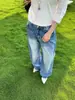 Yuyi 2026 Chegada Nova Outono Casual do Dia a Dia Versátil Calça Jeans Azul Denim Longa para o Trabalho LQ1554