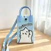 Bolso de Teléfono Móvil a Cuadros para Mujer Bolso Cruzado de Hombro Pequeño Lindo Ligero Bolso Tejido Bolso de Punto