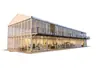 Tienda de muro cortina de vidrio de doble capa de aleación de aluminio, tienda de hotel de dos pisos al aire libre para sala de exposiciones con balcón, tienda para eventos de banquetes