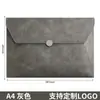 Bolsa de Archivo de Cuero A4 Bolsa de Archivo de Contrato para Oficina de Negocios Maletín Impermeable Engrosado Logotipo Imprimible para Pedidos