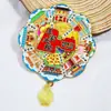 [Série Shanxi] Hengshan Datong Pingyao City Selos Edição com Fonte em Forma de Leque Adesivos de Madeira para Geladeira