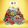 Imanes de Refrigerador de Madera de Monumentos Chinos, Ciudades Turísticas, Hong Kong, Macao, Qingdao, Xuzhou, Imanes de Refrigerador de Shanghái al por Mayor