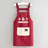 Avental de Desenho Animado Repelente à Água para Cozinha Doméstica, Avental Fofo, Roupa de Trabalho Fashion com Estampa para Catering, Anti-Manchas e Respirável