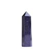 Columna de Cristal Natural Piedra de Arena Azul Dorado Columna de Cristal Molienda de Piedra Original Punta Única Seis Prismas Piedra de Arena Azul Adornos de Columna de Cristal