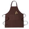 Delantal Antisalpicaduras de Lana Peinada Estampado de Logo Personalizable Fábrica Mayorista Ropa de Trabajo para Hombres y Mujeres Cintura Publicitaria de Cocina