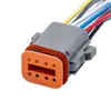 Arnés de cableado automotriz conector impermeable DT06-2S DT04-12PA macho y hembra de acoplamiento enchufe de 2/4/6/8 pines