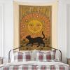 Tarot gato tapeçaria cross-border pequeno animal pendurado pano preto gato estrela elefante fundo pano pendurado pintura decorativa toalha de mesa cobertor de parede