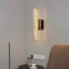 Luminária de Parede de Cristal Novo Modelo Transfronteiriça, Estilo de Luxo Leve, Sala de Estar, Quarto, Luminária de Cabeceira, Hotel, Villa, Modelo de Projeto Ktv Luminária de Parede Led