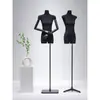 Mannequin de Vitrine para Loja de Roupas com Corpo Plano e Peito Plano, Manequim de Meio Corpo para Roupas Femininas, Suporte de Exibição de Manequim de Corpo Inteiro