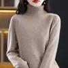 Suprimento Direto da Fábrica Suéter de Gola Alta com Manga Raglã Suéter Básico Tricotado Feminino Outono e Inverno Estilo Coreano Solto Suéter Tricotado de Outer