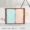 Jialiya Toallas de Algodón Puro Paquete de Dos Caja de Regalo Souvenir Toalla Facial para el Hogar Regalo de Bienestar para Empleados Se Puede Bordar con Logo