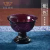 Juego de vidrio al por mayor de Buda ocho tazas de tributo auspiciosas Taza de purificación de agua de vidrio de colores Tazón de tributo Taza de tributo para el frente de Buda