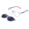 Óculos de Sol Novos Boca Youth para Crianças com Clipe Magnético Tampa Espelhada Polarizados de Uso Duplo Lentes Planas Bh2015