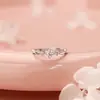 Anillo Qianjia S999 de Plata Pura con Circonita Dulce para Mujer, Simple y Lujoso, Anillo Abierto Nuevo Popular de Gama Alta, Disponible al por Mayor