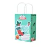 Impermeable Aceite Lindo Set Navideño Hombre de Jengibre Caja de Empaque para Hornear Galletas Bolsa de Regalo