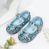 Sapatos de Princesa para Meninas Sapatos de Cristal Aisha Primavera e Outono Novos Sapatos Brilhantes de Lavar Solado Macio Sapatos de Couro para Crianças Sapatos de Menininha