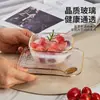 Tigelas de Vidro com Borda Dourada Estilo Europeu para Sobremesas, Tigelas Especiais para Lojas de Sobremesas, Tigelas para Sorvete, Conjunto de Três Peças, Compra em Atacado para Redes de Restaurantes