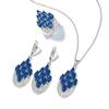 Traje de joyería de pavo real de lujo exquisito con circonita europea y americana, accesorios de boda para novia, accesorios para fotografía de estudio, joyería al por mayor