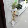Soporte de Madera Blanco Estilo Chino de una Sola Planta Colgante para Plantas Verdes, Estante de Balcón de Hierro Forjado de una Sola Capa de Pie