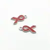 Colgante de Lazo de Cinta de Corazón Transfronterizo Venta al por Mayor Accesorios para Pulseras Collares DIY Colgante de Aleación con Goteo de Aceite