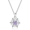 Collar de Copo de Nieve con Doce Piedras de Nacimiento de Plata de Ley S925 Transfronterizo Europeo y Americano para Mujer Amazon Lujo Ligero Versátil Colgante Cadena de Clavícula