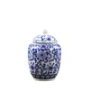 Tetera de cerámica azul y blanca grande Jingdezhen color esmaltado Olla general cuadrada casera vintage sellada té negro Pu'er