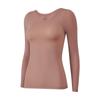 [Causa del color del cristal] Camiseta interior estilo coreano adelgazante de cuello bajo ultrafina de cuello redondo grande ropa interior térmica top adelgazante ajustado para mujer
