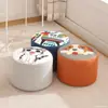 Taburete Pequeño Gu En Silla para el Hogar Taburete para Cambiarse los Zapatos en la Entrada Taburete Redondo de Tela Lindo Taburete Bajo para Sofá Asiento Suave Malla