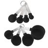 Conjunto de Colheres e Copos Medidores de Aço Inoxidável com Cabo, Grau Alimentício, para Fronteira, com Copos Medidores Graduados, Ferramentas de Confeitaria Fáceis de Limpar