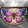 Alfombrilla de Suelo de Terciopelo de Cristal de Mariposa de Amazon Transfronteriza Decoración de Entrada Alfombrilla de Suelo Resistente a la Suciedad y al Desgaste Alfombrilla de Baño Absorbente Antideslizante