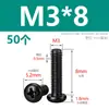 Tornillos M2M3M4M5M6M8 Negros de Acero Inoxidable 304, Tornillos de Cabeza Redonda Phillips, Tornillos para Máquina de Cabeza Plana Zincados Negros