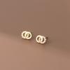 Eloch s925 Plata Esterlina Brillante Anillo de Diamantes Aretes Distintivos Anillo Hebilla Aretes de Diamantes M01053