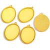 40*30mm Diámetro Interior Piedra del Tiempo Ovalada Base de Aleación Accesorios para Joyería DIY Colgante para Collar C68
