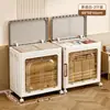 Caixa de Armazenamento de Roupas Grande Capacidade Doméstica Caixa de Armazenamento com Tampa Articulada Caixa de Armazenamento Dobrável Multifuncional Cesta de Armazenamento de Brinquedos e Lanches