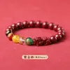 Pulseira de Cinnabar dos Cinco Deuses da Fortuna autêntica de alto teor para homens e mulheres fabricante de presentes pode substituir Ano Novo do Dragão