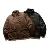 Frontiera Norte Marca de Tendencia Estilo Americano para Hombre Invierno 2025 Nuevo Chaqueta de Algodón con Cuello Alto para Hombre Bolsillo Grande Ropa de Trabajo Abrigo Grueso de Algodón