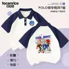 Camisa Polo Masculina Sonic the Hedgehog Manga Curta Verão Gola Lapela 2024 Nova Infantil Casual Esportiva Meia-Manga