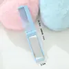 Espejo Plegable Mini de Colores Caramelo, Simple y Elegante, Espejo de Maquillaje Portátil, Combinación de Espejo con Tapa abatible y Peine, Peine Pequeño