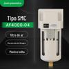 Filtro de ar tipo SMC AF4000-04 separador de óleo-água branco processador de fonte de ar Drenagem automática