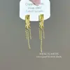 Nuevos Pendientes de Espiga de Trigo con Borlas Estilo Chino Tendencia Nacional Oro Lujo Ligero Moda Pequeños de Alto Valor Versátiles Temperamento Suave Pendientes de Botón