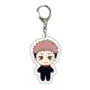 Atacado de Anime Jujutsu Kaisen Mercadoria de Anime Feito por Fãs Versão Q Chaveiro de Acrílico Transparente Dupla Face Bidimensional Transfronteiriço