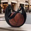 Nova Bolsa de Basquete para Estudantes, Bolsa de Basquete de Ombro Único para Treino e Esportes, Bolsa Grande para Futebol e Vôlei, Armazenamento Portátil Universal