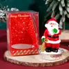 Velas de Natal novas transfronteiriças, tamanho grande, com designs de Papai Noel, árvore de Natal e boneco de neve, para decorações festivas e românticas, velas pequenas para o Natal