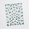 Pegatinas para Uñas de Arena Líquida Plateada Mariposa Retro de Moda Pegatinas Decorativas de Mariposa Adhesivas de Lujo de Alta Gama