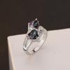 Zhen Rong desea el más vendido color popular europeo y americano anillo de circonita con forma de doble corazón de amor chapado en plata s925 anillo de circonita