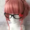 Subcultura Japonesa Armação de Óculos Gato KT Preto Vermelho Óculos Sem Lentes Y2K Meninas Quentes Rosto Retrô Pequena Decoração
