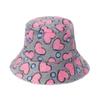Nuevo Sombrero de Cubeta Relleno Otoño e Invierno 2024 Sombrero Cálido de Amor Colorido Casual Más Fácil de Combinar Lindo Sombrero de Pescador Versión Coreana para Mujeres