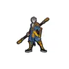 Personajes de Viaje al Oeste Wukong Insignia de Metal Estilo Nacional Anime Mito Negro Wukong Aro Dorado Broche Colgante para Mochila
